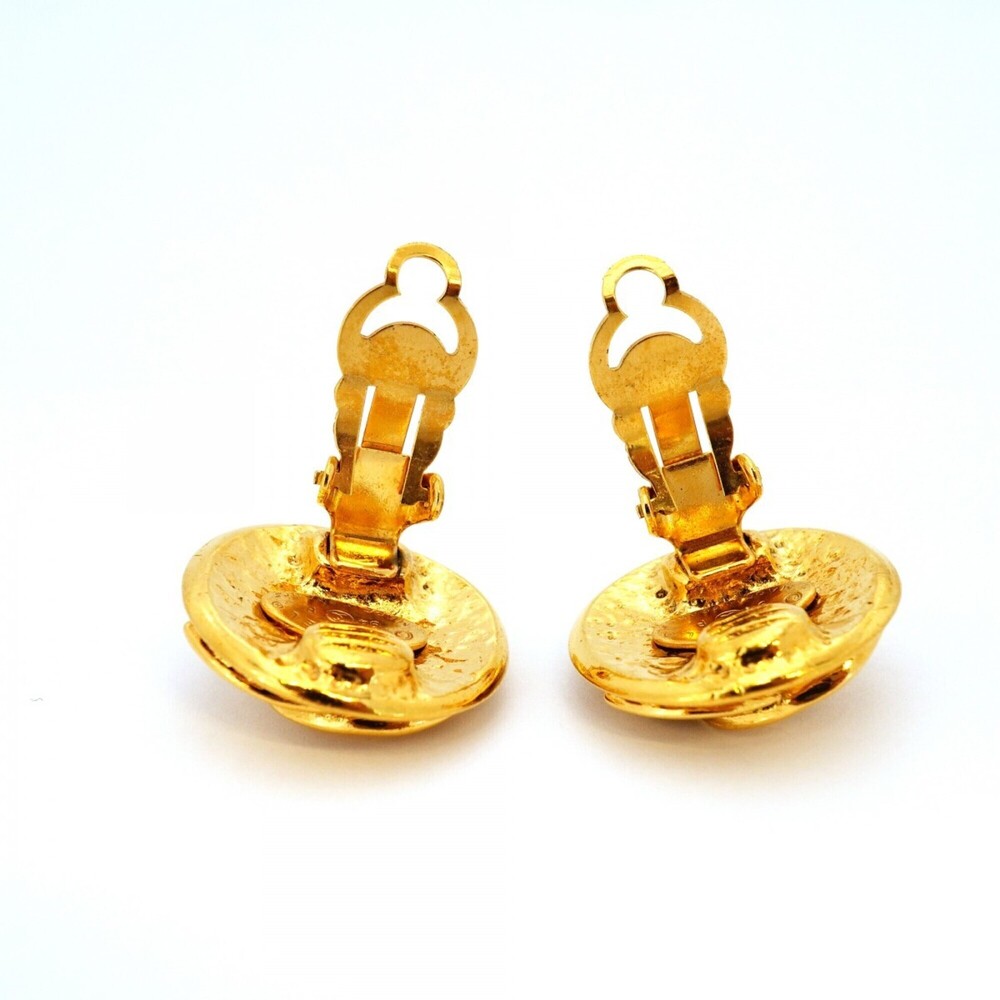 CHANEL Gold Logo Earrings - Picture 6 of 6
